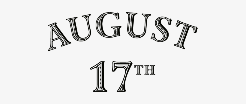 Logo August 17th Single Malt Whisky Black - August 17th, transparent png