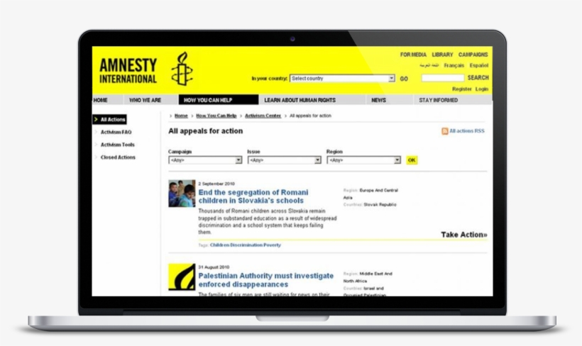 Amnesty Home - Web Design, transparent png