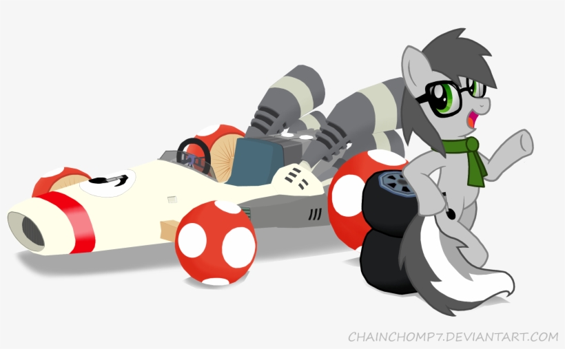 Chainchomp7, Crossover, Earth Pony, Glasses, Mario - Pony Kart, transparent png