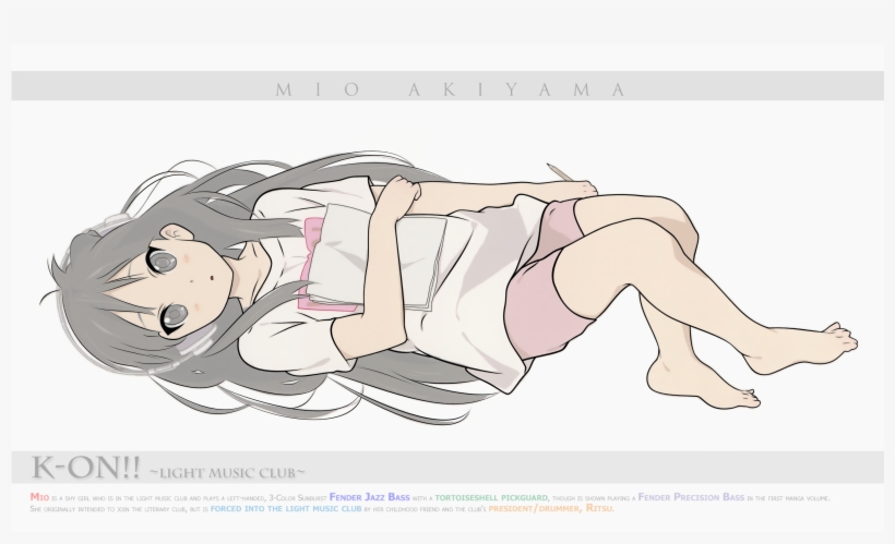 View Mio Laying Down , - 唯&澪 ジャンボクッションカバー(抱き枕カバー)「けいおん!」, transparent png