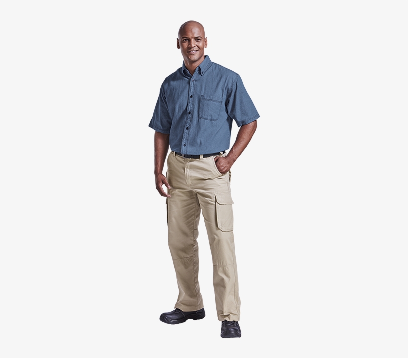 Mens Denim Shirt Short Sleeve Lo-den - Shirt, transparent png
