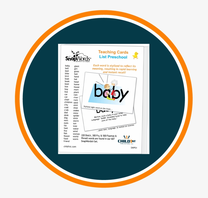 Snapwords® List Preschool Teaching Cards - Logos De Fotolog, transparent png