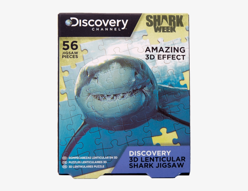 Shark 56 Piece Lenticular Jigsaw Puzzle - Discovery Channel, transparent png