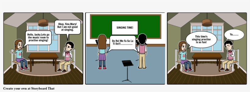 Singing Time - Storyboard, transparent png