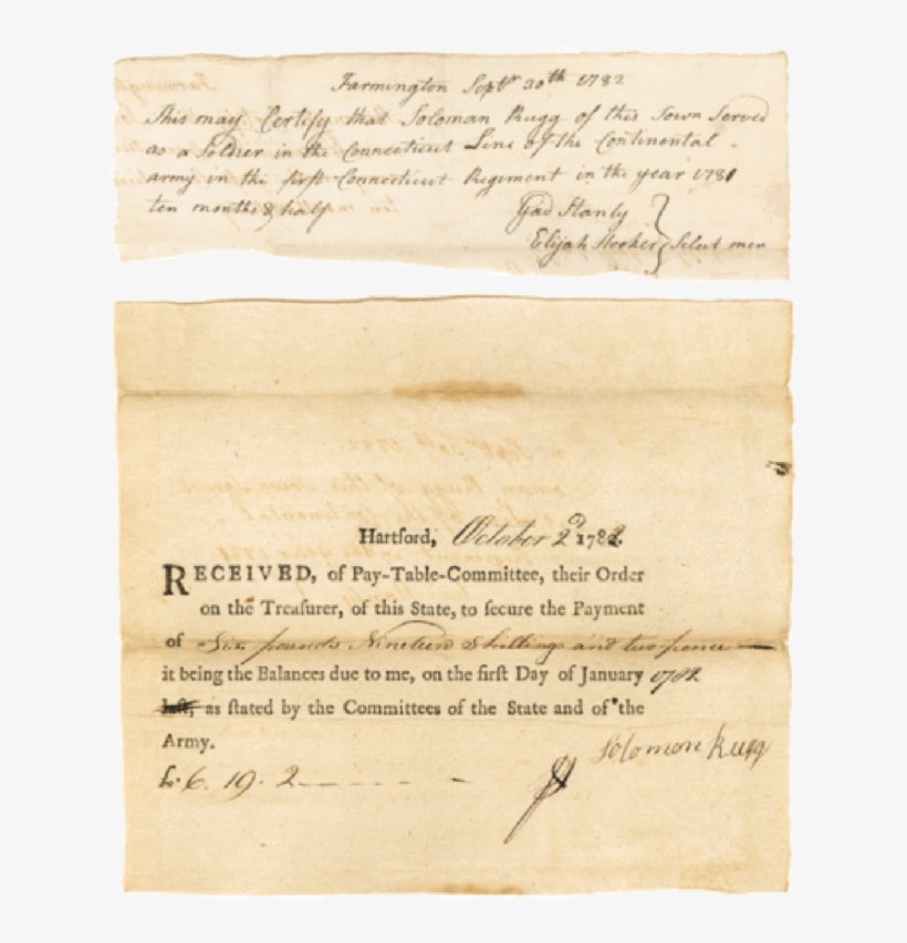Rare Pair Of Revolutionary War Documents Relating To - Handwriting, transparent png