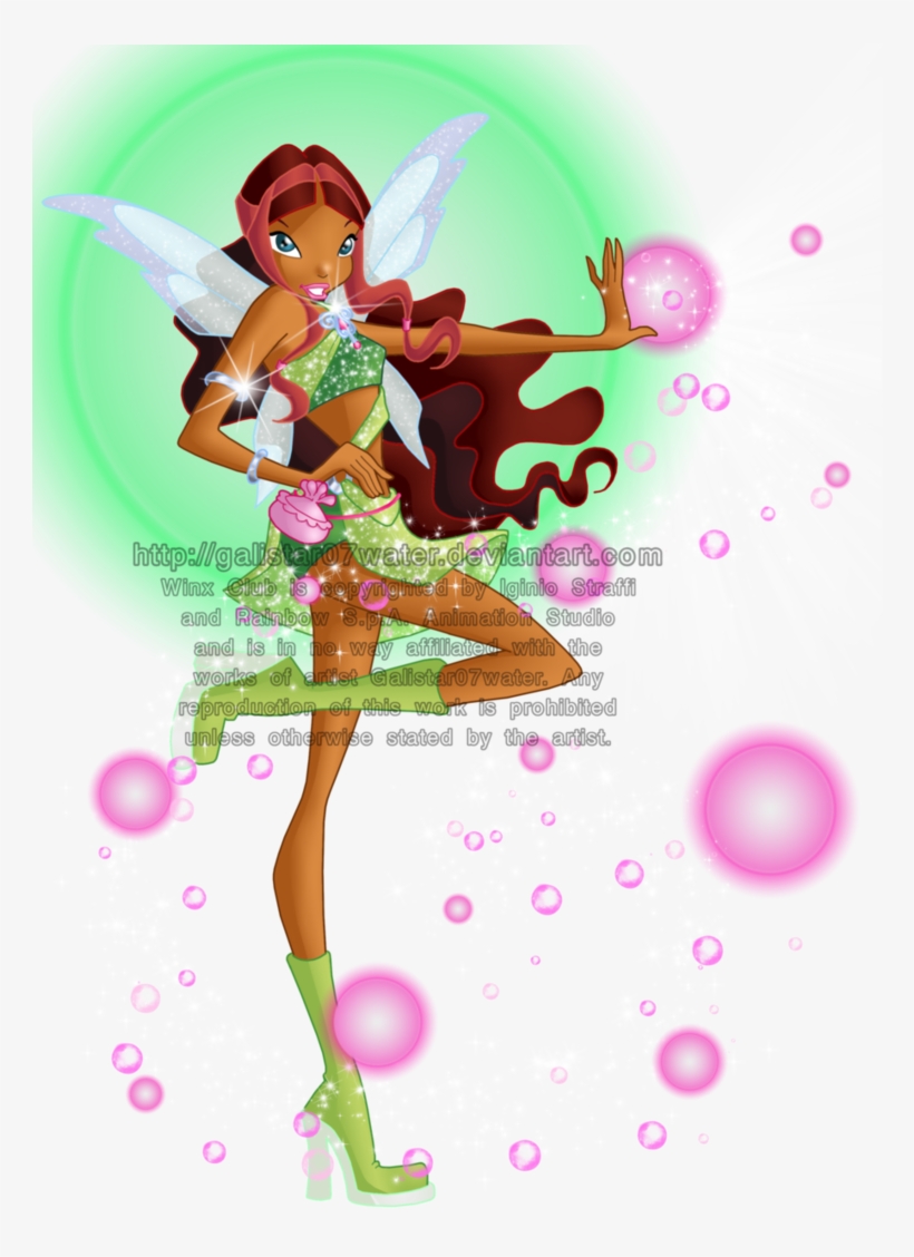 Pink Bubbles And Morphix Charm By Galistar07water - Winx Club Layla, transparent png