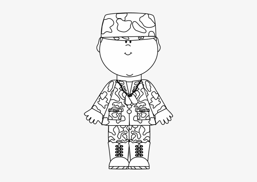 28 Collection Of Army Man Clipart Black And White - Black And White Army Uniform, transparent png