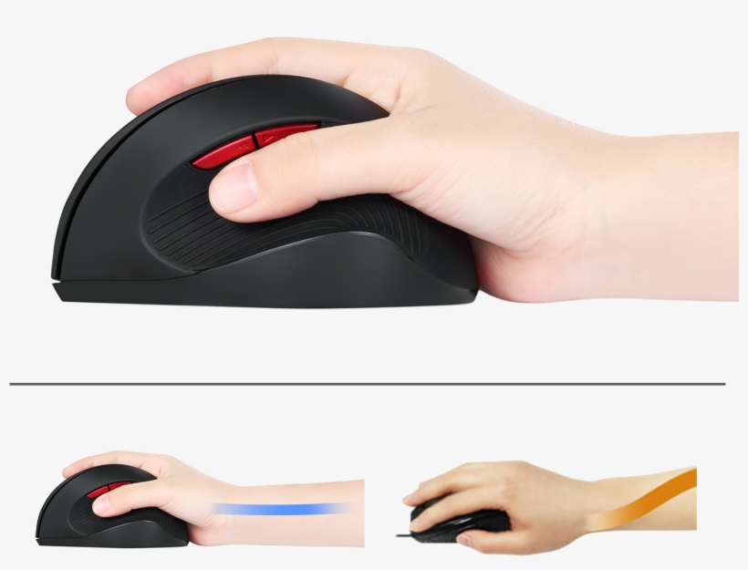 Ergonomic Vertical Design - Perixx Perimice-508, Wired Programmable Vertical Ergonomic, transparent png