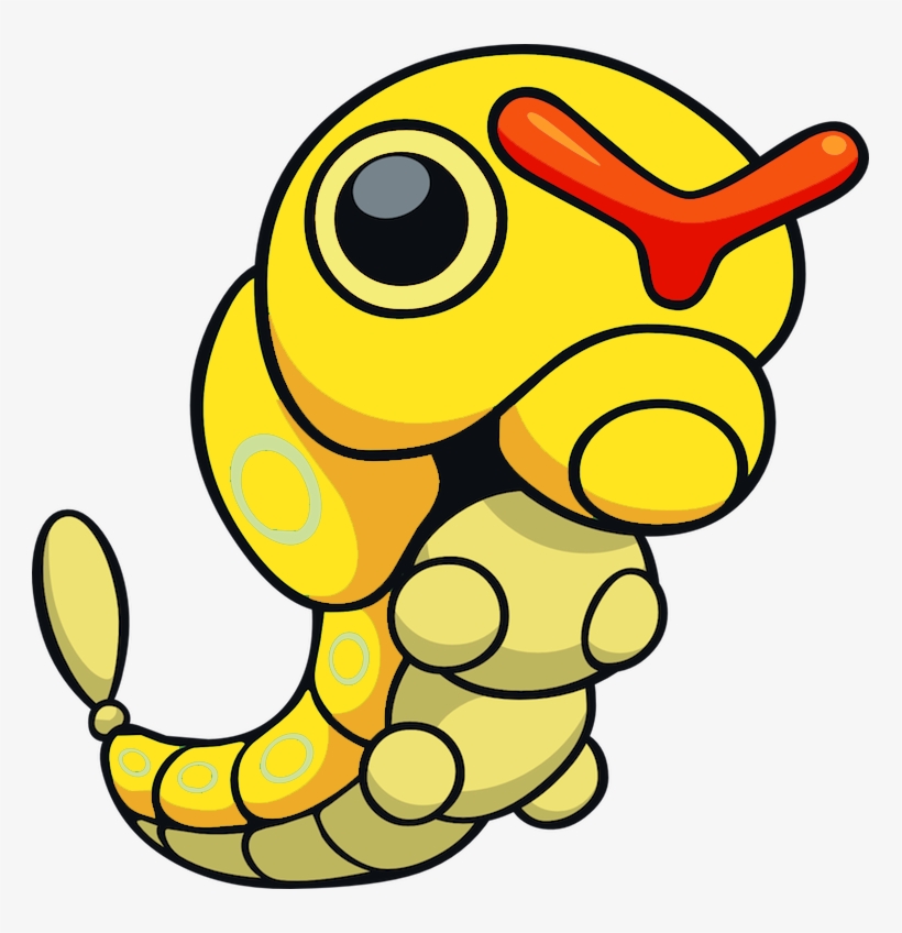 The Mystical Golden Caterpie - Shiny Caterpie, transparent png