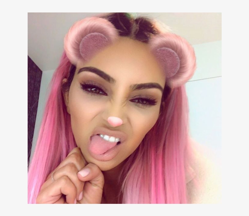Kim Kardashian Pink Hair, transparent png