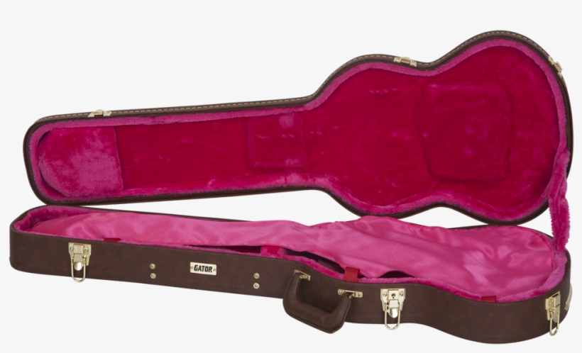 Gator Cases Gibson Sg® Guitar Deluxe Wood Case, Brown - Strap, transparent png