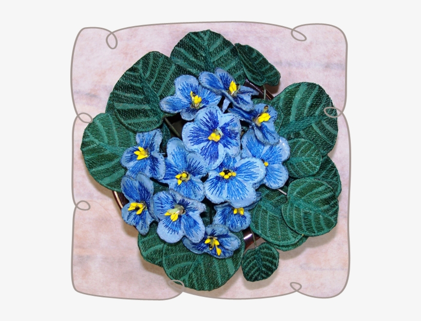 Fabric Blue African Violet - African Violet Light Blue Flowers, transparent png