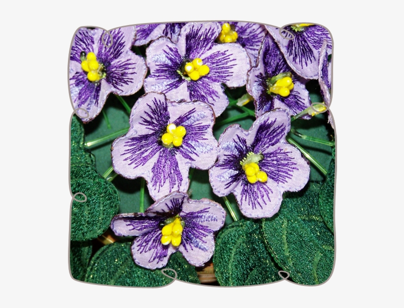 Purple Fabric African Violets - African Violets, transparent png