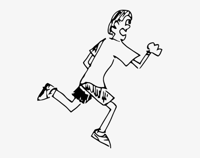 Run Word Cliparts - Person Running, transparent png