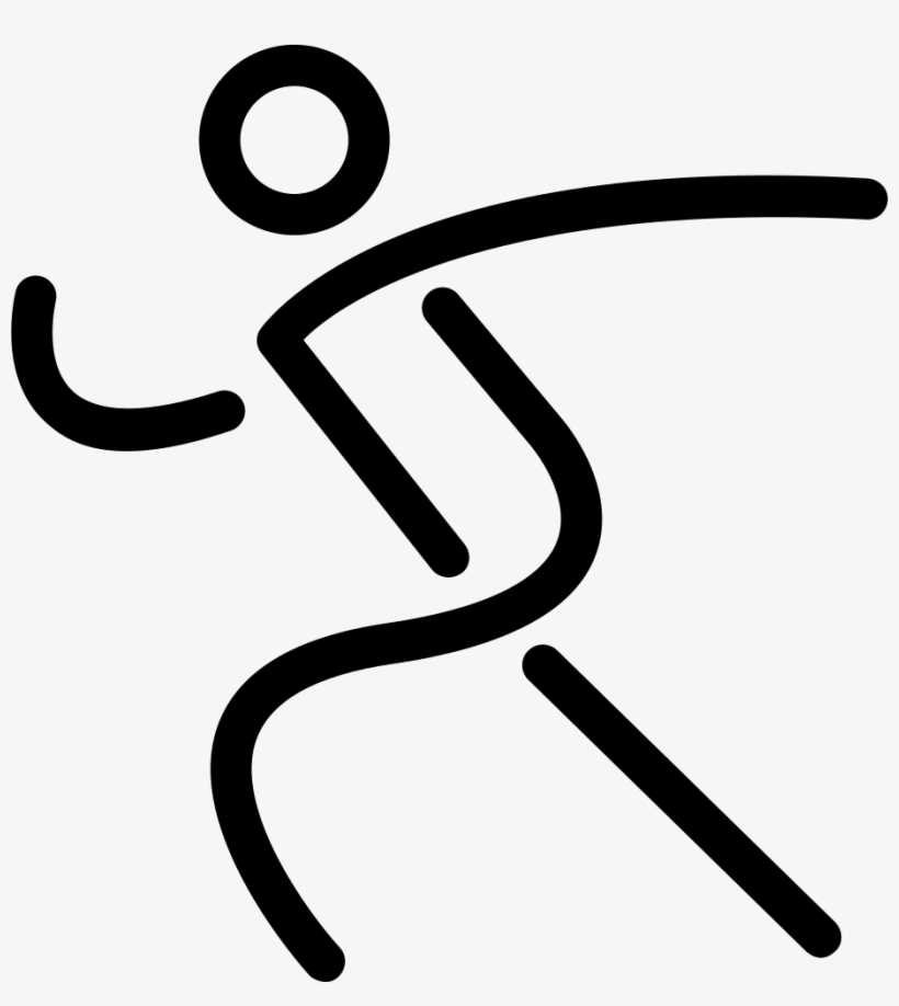 Walker Or Runner Sportive Stick Man Icon Free Download - Hombre De Palo Corriendo, transparent png