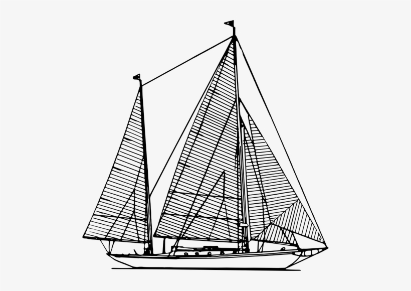 Boat High-quality Drawing - Zeilboot Tekening, transparent png