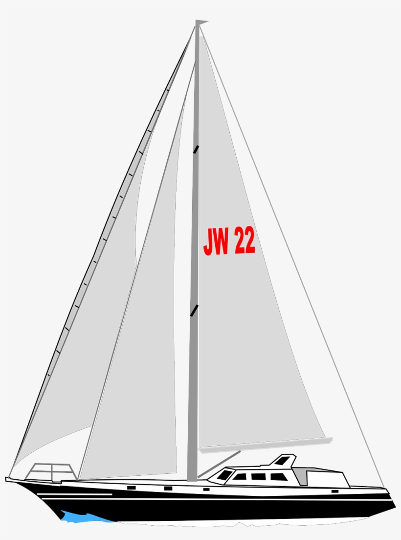 Boat, Sailboat Boat Yacht Sail Water Sea Sailing - Sailing Yacht Clip Art, transparent png