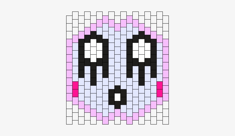 Pastel Suprised Mask Bead Pattern - Mask, transparent png