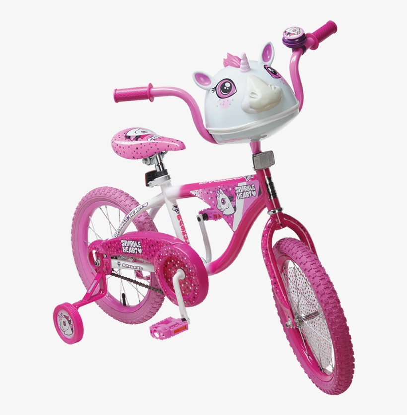 Sparkle Heart Bike Fixd - Unicorn 16 Inch Bike, transparent png