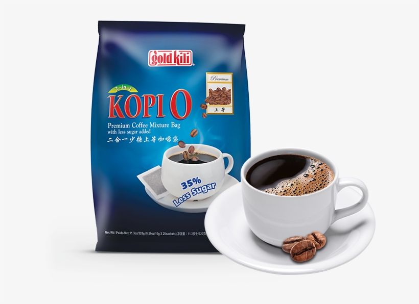 Kopi O Premium 2-in-1 Coffee (less Sugar) - Gold Kili, transparent png