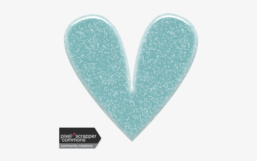 Isla Aqua Acrylic Sparkle Heart - Heart, transparent png