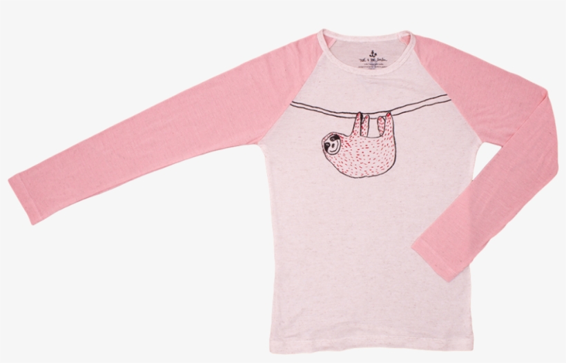 Noé & Zoë Raglan Tee Hanging Sloth - Raglan Sleeve, transparent png