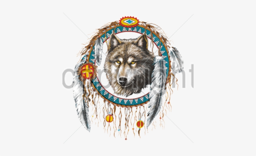Click Here For Apparel Pricing - Dream Catcher Wolf Men's T-shirt Shirt Native American, transparent png