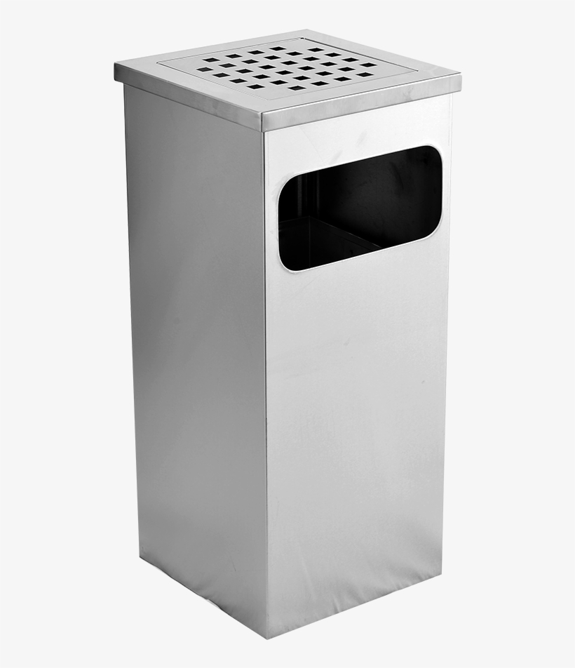 Stainless Steel Square Ashtray Bin - Stainless Steel Ashtray Bin, transparent png