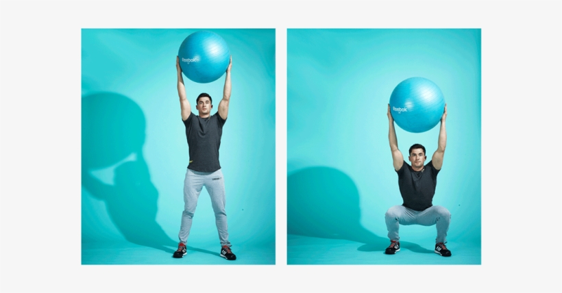 Overhead Squat - Swiss Ball Overhead Squat, transparent png