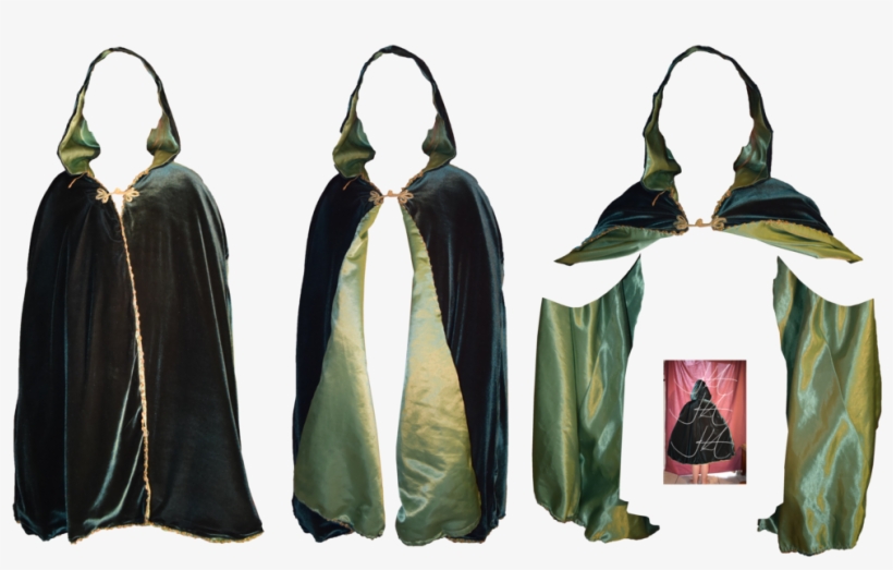 Cape Coat With Hood Free Png Image - Leather, transparent png