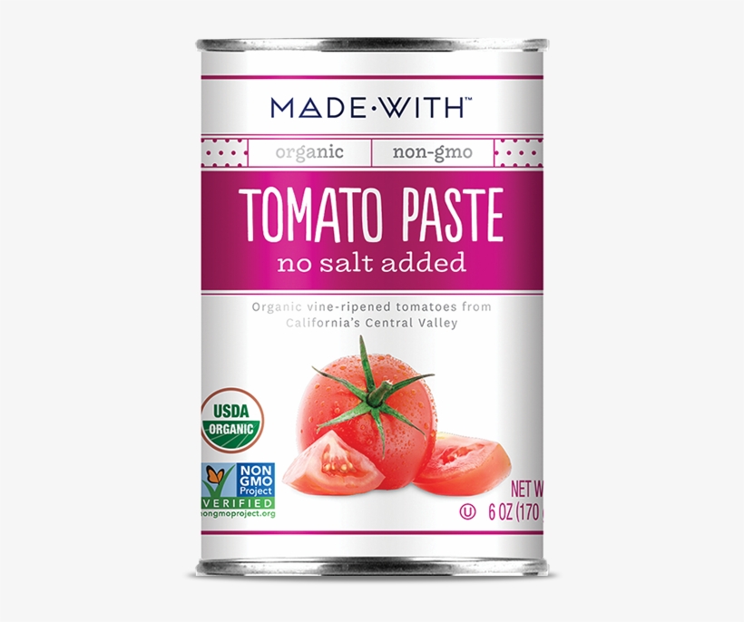 Made With Tomato Paste No Salt Added, 6 Oz (pack Of, transparent png