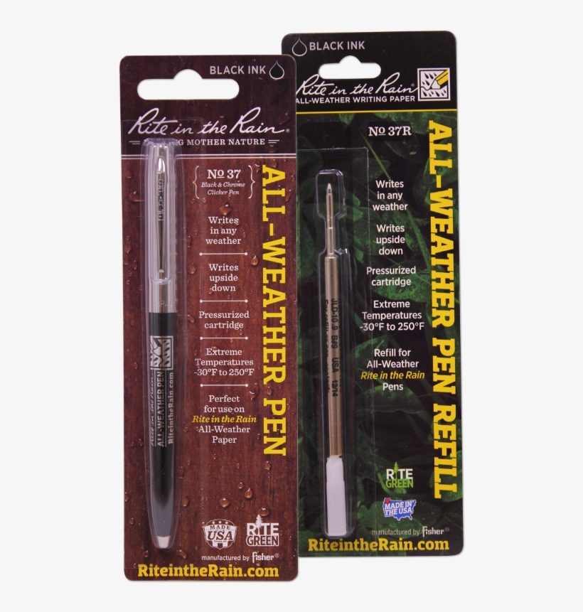 Rite In The Rain - Rite In The Rain All Weather Pen Refill Black 3 Pack, transparent png
