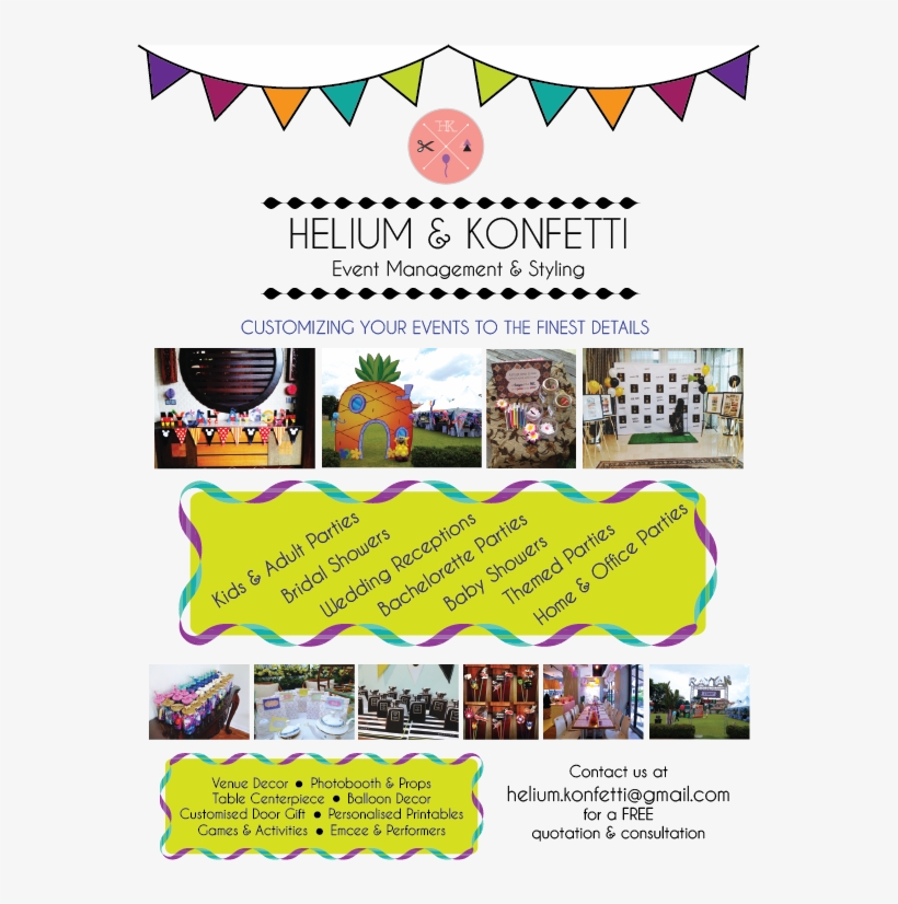 Helium & Konfetti Is The Right Place To Come To And - Flyer, transparent png