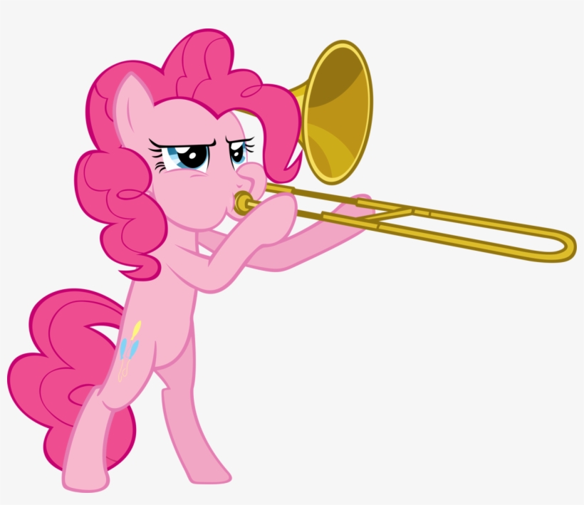 Trombone Clipart Original - Pinkie Pie Trombone, transparent png