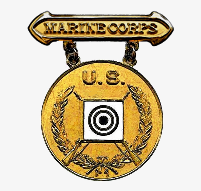 Former Usmc Gold Rifle Marksmanship Competition Badge - Marine Corps Rifle Matches, transparent png