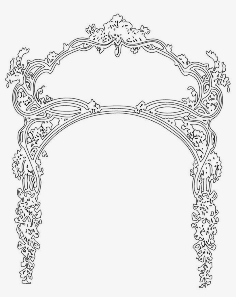 Art Nouveau Mucha Borders - Photography, transparent png