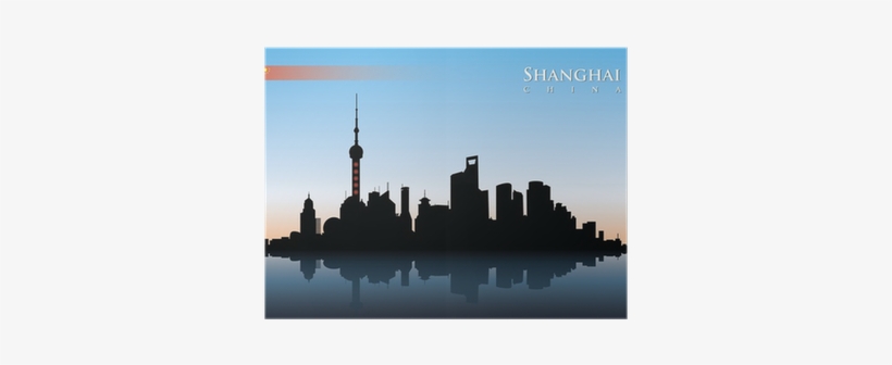 Vector Illustration Poster • Pixers® • We Live To Change - Pudong Skyline, transparent png