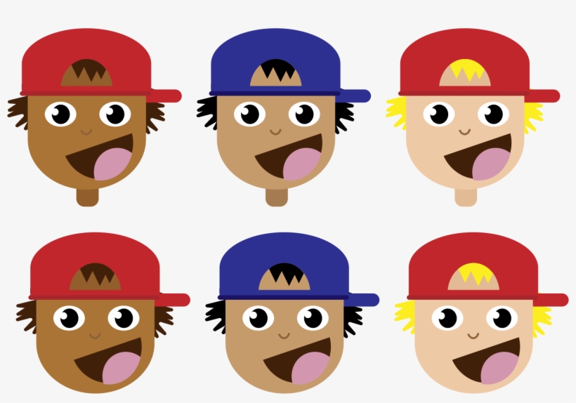 This Free Icons Png Design Of Boys With Caps On, transparent png