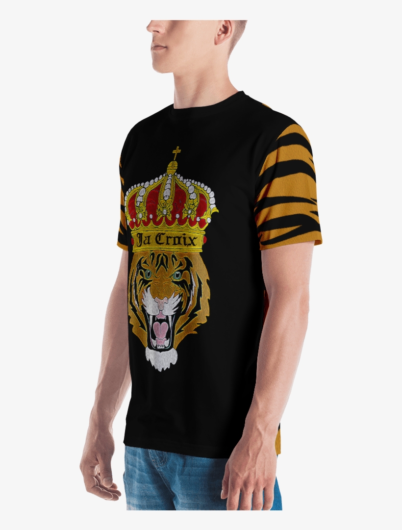 King Tiger Print Men's T-shirt - Pumpkin Shirt - Halloween Shirt - Pumpkin Costume -, transparent png