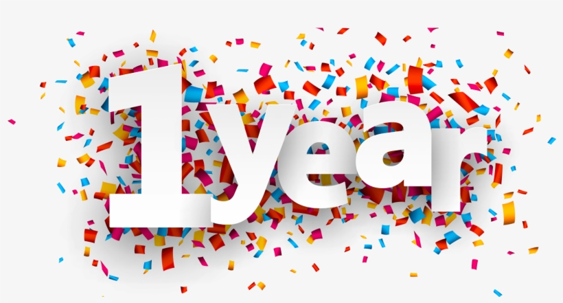 One Year Anniversary - One Year Sign, transparent png