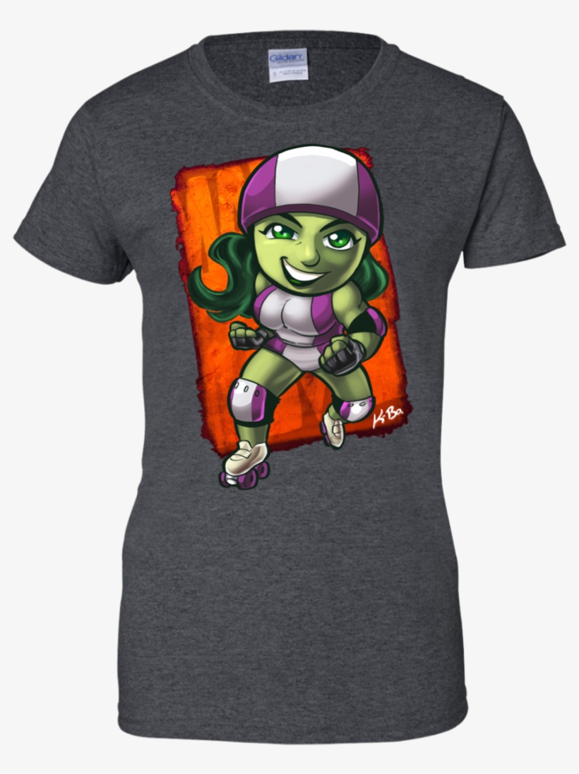 Superhero Roller Derby She Hulk Hulk T Shirt & Hoodie - Relax God Is In Control, transparent png