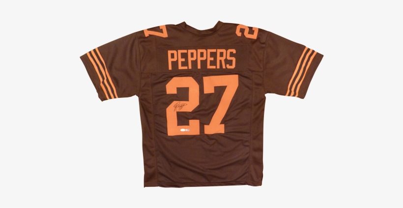 Jabrill Peppers Autographed Cleveland Browns - Jabrill Peppers Autographed Browns Jersey - Jsa Authentication, transparent png