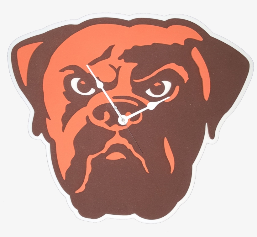 Cleveland Browns 3d Foam Clock - Cleveland Browns Dawg Logo Png, transparent png