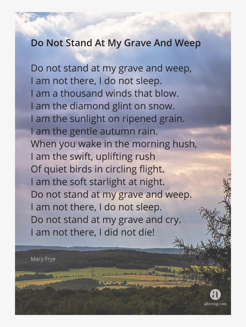 Aftering Poems Do Not Stand Fulltext - Am Not There I Did Not Die, transparent png