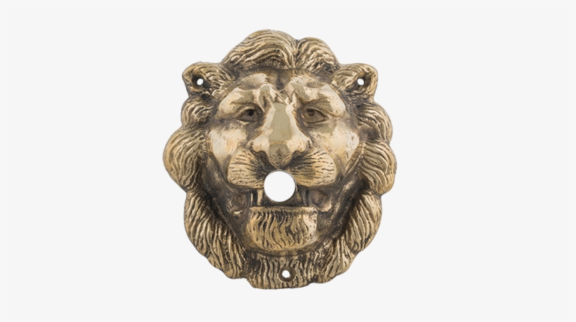 6 1/2″ Lion's Head 2 3/4″ Projection - Bronze, transparent png