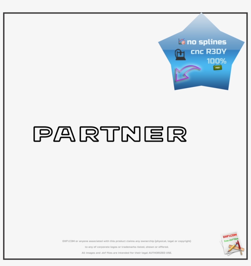 Peugeot Partner Logo Cnc Dxf File Free Download - Logo De Peugeot Partner, transparent png