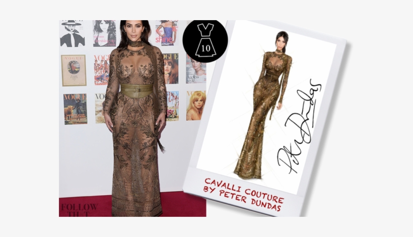 Kim Kardashian In Cavalli Couture - Kim Kardashian Uk Vogue, transparent png