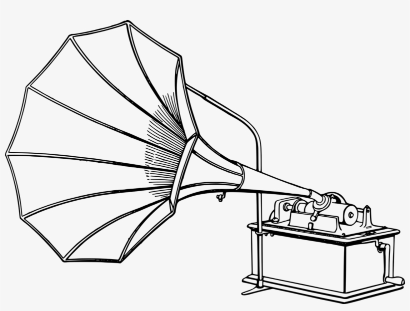 Before Recordings Were Made And Distributed On Vinyl - Phonograph Clip Art, transparent png