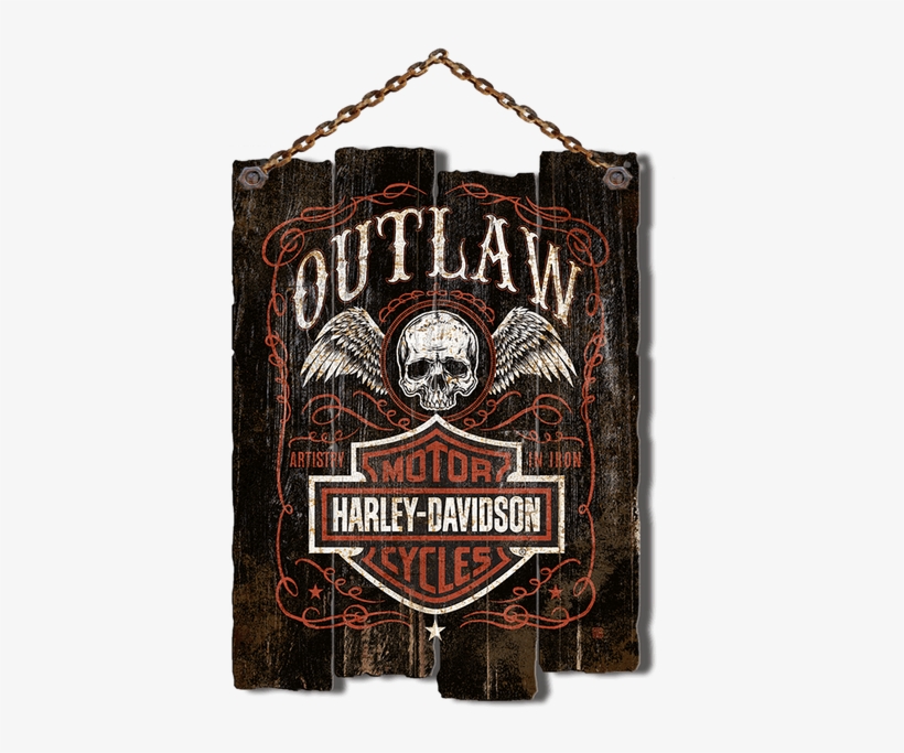 Harley-davidson® Hanging Chain Outlaw Sign - Harley Davidson, transparent png