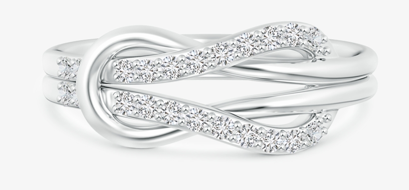 Encrusted Lab Grown Diamond Infinity Love Knot Ring, transparent png